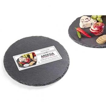 Vassoio Piatto in Ardesia 25 cm Set da 4 Pezzi