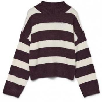Vero Moda Regular Fit Pullover NEZ Dunkelrot