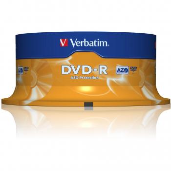 DVD-R 16x 4.7GB Verbatim confezione da 25