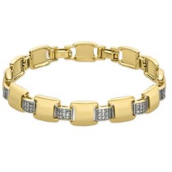 Pulsera Luxenter con acabado en oro 18k y circonitas