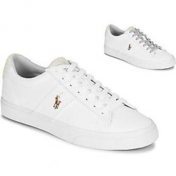 Ralph Lauren Sayer Chaussures en Toile Blanches