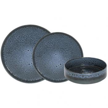 Service d'assiettes Abysses 18 pièces Collection Élégance