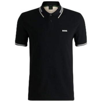 Boss Polo 50506193 – 3XL, Manga Corta, Slim Fit en Negro con Detalle de Marca