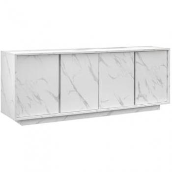 Buffet Contemporain Marbre Blanc 4 Portes