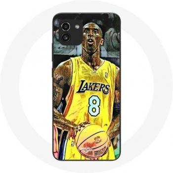Coque Galaxy A03 Kobe Bryant Dunk Lakers 8 NBA Noir Maniacase Premium
