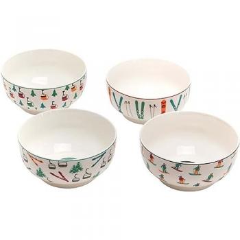 Pack 4 Bol Raffiné en Porcelaine
