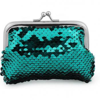 Oval Sequins Coin Pouch for Women