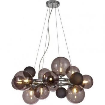 Smoked Black Glass Circular Pendant with G9 Bulbs
