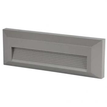 Faretto led 3W segnapasso a incasso Step grigio chiaro corpo rotondo 3000k