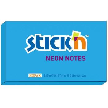 Bloc Notes Stick'N NEON Blu 76x127mm 100 Fogli (12 Pezzi)