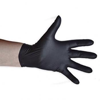 Guantes Desechables de Nitrilo Negro Talla M 5mil