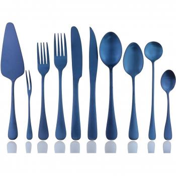 Set de Couvertures Bleu Royal – Noir Mat, 10 Pièces