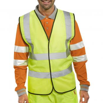 B-Seen HI Vis Waistcoat Yellow XL