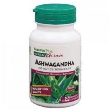 Ashwaganda Raíz 450mg. 60Cap. Herbal Actives