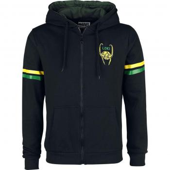 Sweat-shirt zippé avec capuche Loki – Avengers – Noir – Hommes – S/M