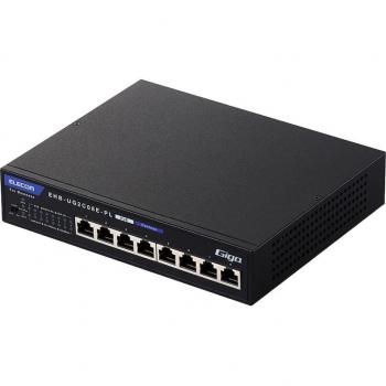 ELECOM Giga PoE Hub voor Kleine Bedrijven – Zwart