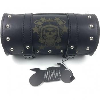 Vintage Black Brown Motorcycle Side Tool Bags