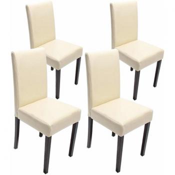 Sillas de mesa HHG 4 piezas con acabado Littau