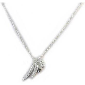 Les Trésors De Lily Silver Necklace with Angel Wings