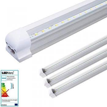 LEDT8 G13 Réglettes Lumineuses 90 cm Transparent 14 W 1400 lm