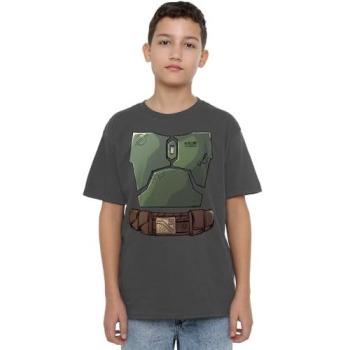 Kids’ Boba Fett Charcoal Tee, Size 7‑8