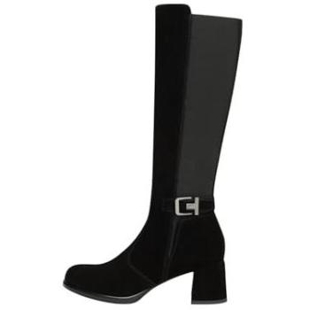 Casual Nero Giardini Overknee-Schuh – schwarze Leder-Textil-Mischung