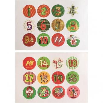 Ensemble d'Autocollants de Noël pour Cookies