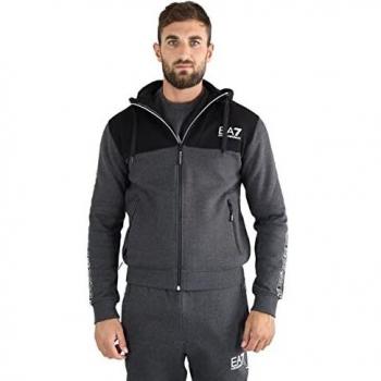 Felpa EA7 Emporio Armani con cuciture grigie per uomini con codice 6KPMB2PJ07Z