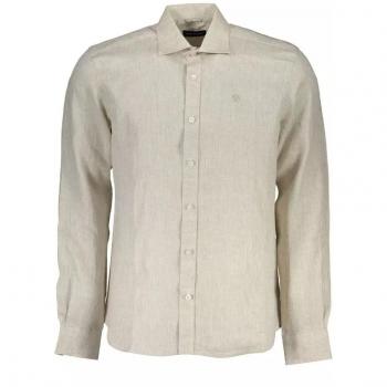 North Sails Long Sleeve Beige Shirt with Embroidered Logo