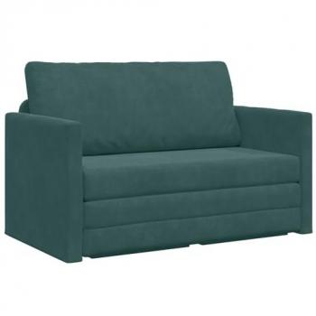 Vidaxl Dark Green Convertible Sofa Bed, 124x204x61 cm (Velvet)