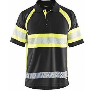 Krähe Blaklader UV Polo Shirt Klasse 1 Schwarz-Gelb Größe L