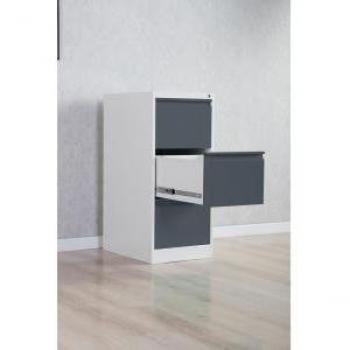 Phoenix FC Series 3 Drawer Filing Cabinet Grey Body Anthracite Drawers with Key Lock