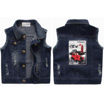 Chumhey 0-4T Car Print Denim Outerwear