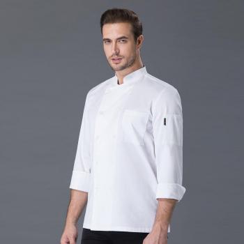Uniforme de Chef Blanco, Chaqueta de Manga Larga Transpirable