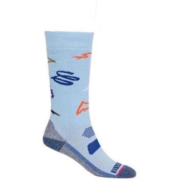 Kids Burton SkyBlue Midweight Socks – M‑L Edition