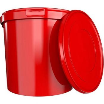 Seau 10 Litres Rouge avec Couvercle