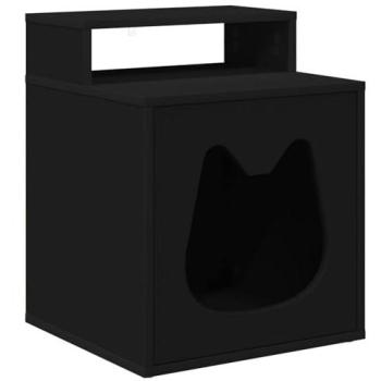 Black Cat Cottage – 42.5 × 40 × 53.5 cm, Engineered Wood