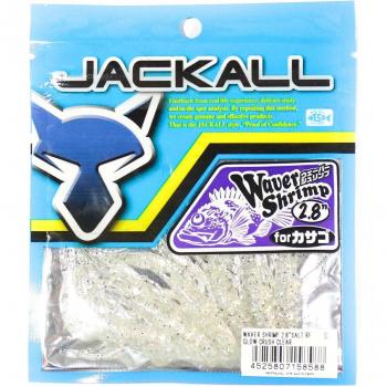 Jackall Saltwater Waver Shrimp Soft Bait 2.8 Glow Crush Clear