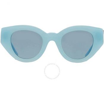 Anteojos de Sol Burberry BE4390F MEADOW Ajuste Asiático 408680, color Azul