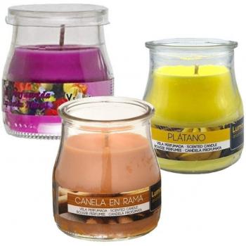 Set 4 Velas de Cera Vegetal “Luz Natural” en Vaso de Yogur