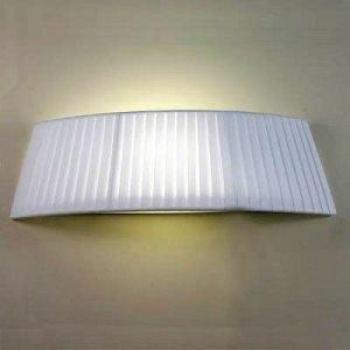 Fabas Luce Dorotea Wandleuchte, weißes Plissé, 16 cm