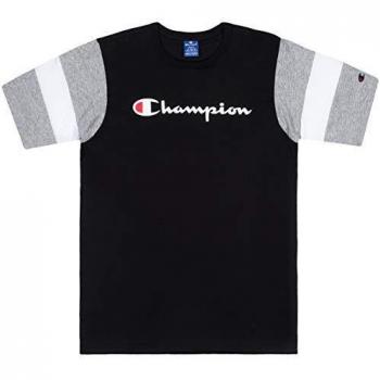 T-shirt uomo Champion girocollo 213644, taglia:S, colore:nero (NBK)/grigio (noxm)/bianco (Wht)