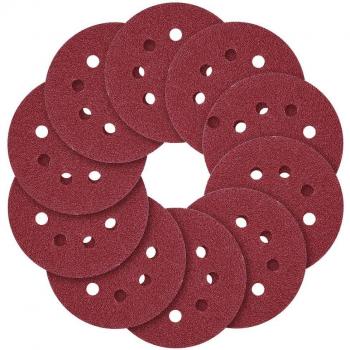 Disques abrasifs à boucle et crochet 5 pouces, 8 trous, assortiment de grains 40/80/120/240/320/600/800, paquet de 70