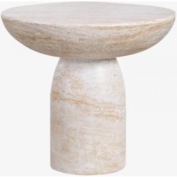 Mesa redonda de cemento travertino Ribeseya (Ø50 cm)