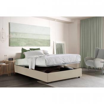 Letto Contenitore Matrimoniale Beige – Talamo Italia