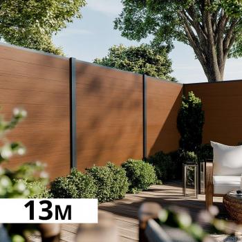 Kit Clôture Cruz Teck 13 m x 1,8 m – composite bois & aluminium