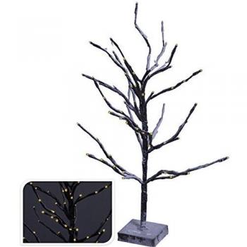 Árbol de Navidad metálico con luces LED 60 cm