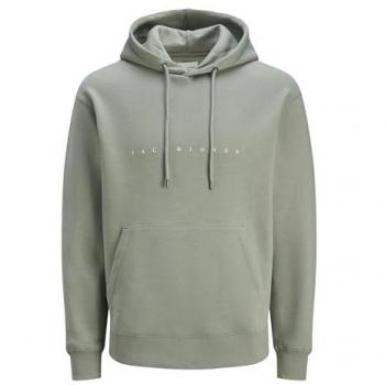 JACK & JONES Felpa Jjestar Cappuccio Iceberg Green 2XL