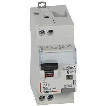 Disjoncteur différentiel DX³ U+N 230V 32A type AC 30mA 6KA courbe C 2M Legrand 410708