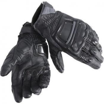 Guante EVO Motocross 4 tiempos, cuero negro y blanco